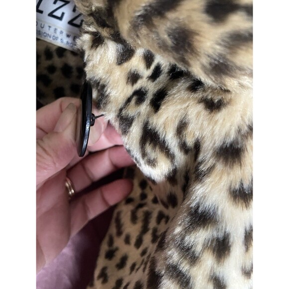 Vintage 1980's IZZI Outerwear Faux Leopard Fur Coat Jacket Plush, Women’s L - Picture 16 of 16